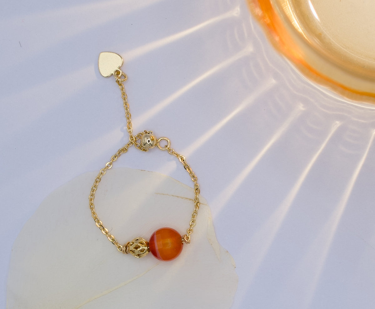 Carnelian Sparkle Ring